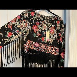 Top Shop fringe top blouse